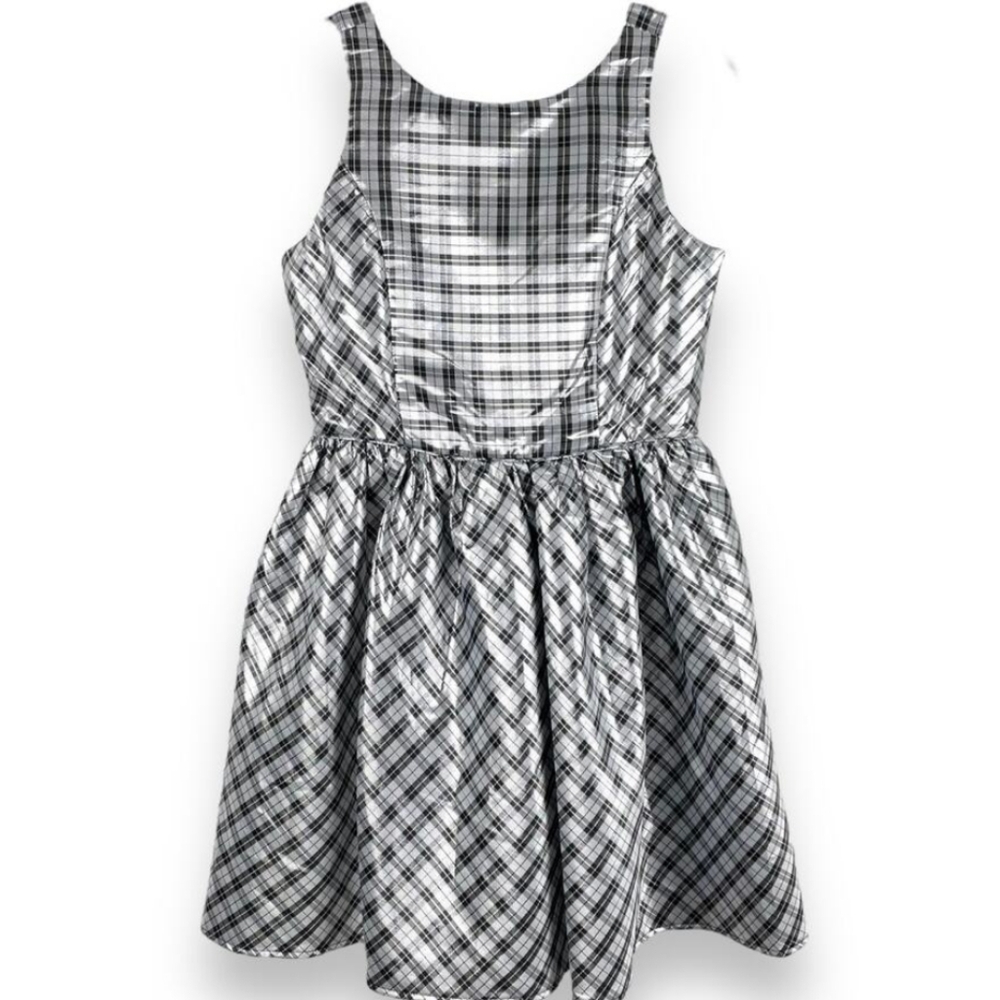 Zunie Kids' Sleeveless Plaid Tafetta Party Dress.....Size 12